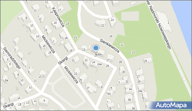 Gdynia, Kasprowicza Jana, 25, mapa Gdyni