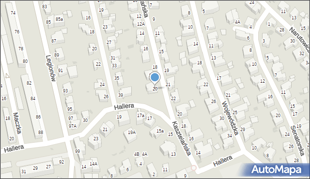 Gdynia, Kasztelańska, 20, mapa Gdyni