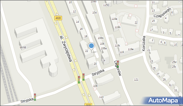 Gdynia, Kaczewska, 22b, mapa Gdyni