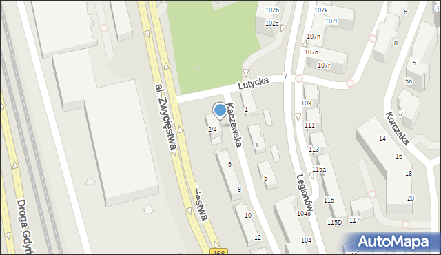 Gdynia, Kaczewska, 4, mapa Gdyni