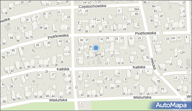 Gdynia, Kaliska, 16, mapa Gdyni