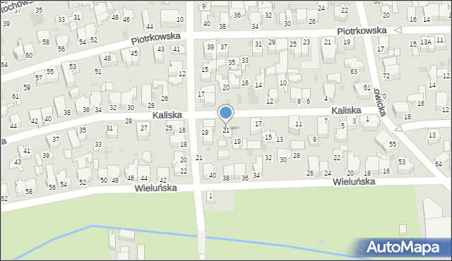 Gdynia, Kaliska, 21, mapa Gdyni