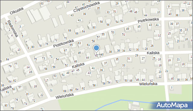 Gdynia, Kaliska, 42, mapa Gdyni