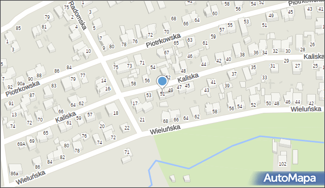 Gdynia, Kaliska, 51, mapa Gdyni