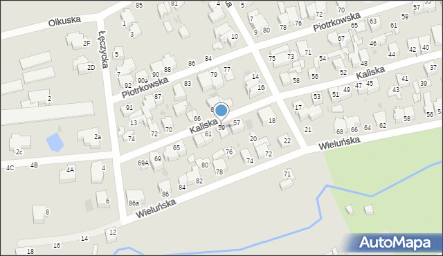 Gdynia, Kaliska, 59, mapa Gdyni