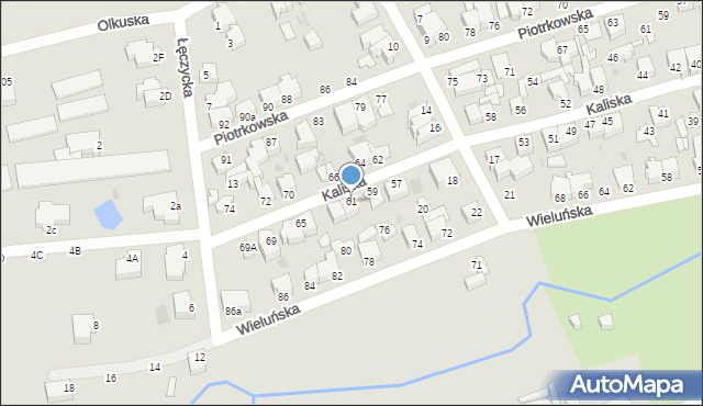 Gdynia, Kaliska, 61, mapa Gdyni