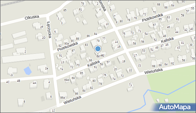 Gdynia, Kaliska, 64, mapa Gdyni