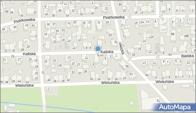 Gdynia, Kaliska, 7, mapa Gdyni