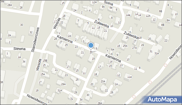 Gdynia, Kamienna, 20, mapa Gdyni