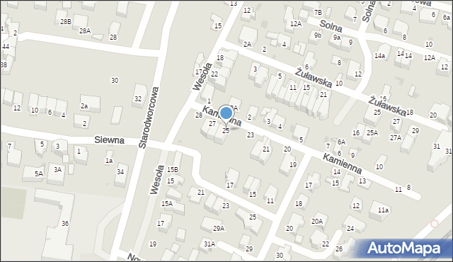 Gdynia, Kamienna, 25, mapa Gdyni