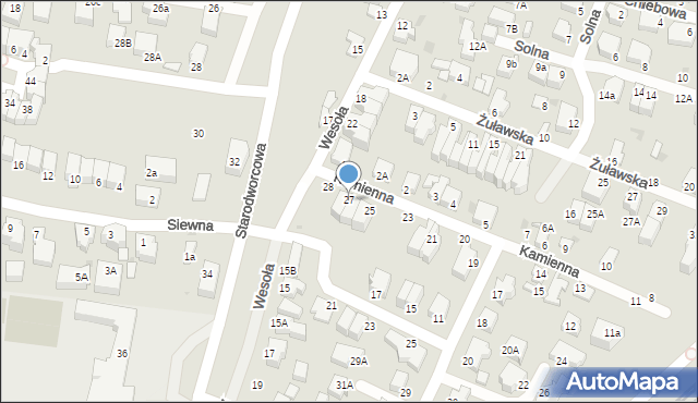 Gdynia, Kamienna, 27, mapa Gdyni