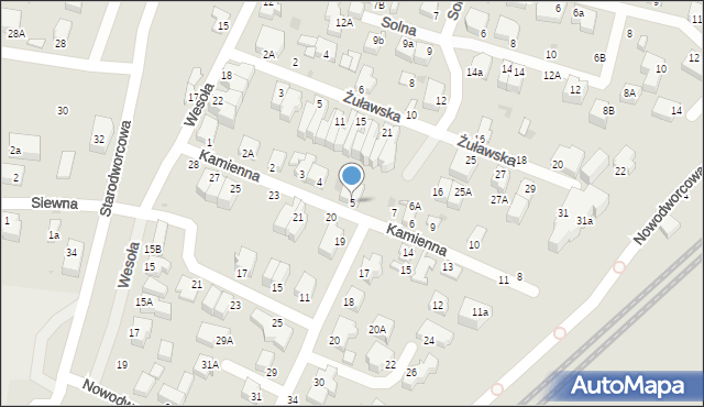 Gdynia, Kamienna, 5, mapa Gdyni