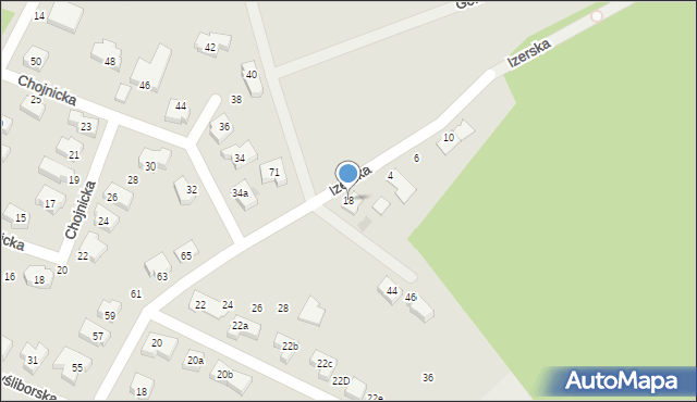 Gdynia, Kacze Buki, 18, mapa Gdyni