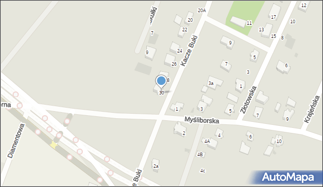 Gdynia, Kacze Buki, 30, mapa Gdyni