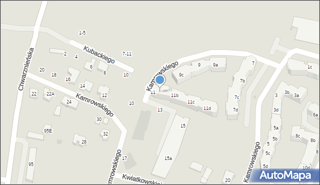 Gdynia, Kamrowskiego Jana, 11a, mapa Gdyni