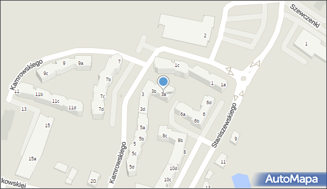 Gdynia, Kamrowskiego Jana, 3a, mapa Gdyni