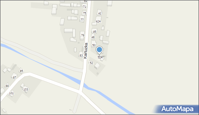 Gidle, Kartuzka, 52A, mapa Gidle