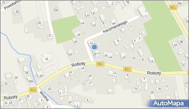 Gierałtowice, Kaczmarskiego, 13, mapa Gierałtowice