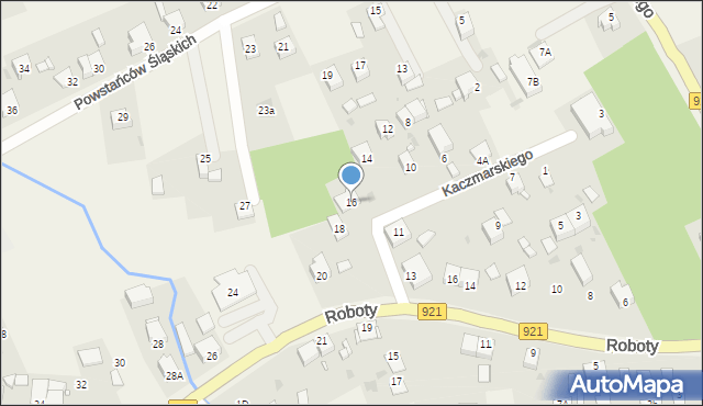 Gierałtowice, Kaczmarskiego, 16, mapa Gierałtowice