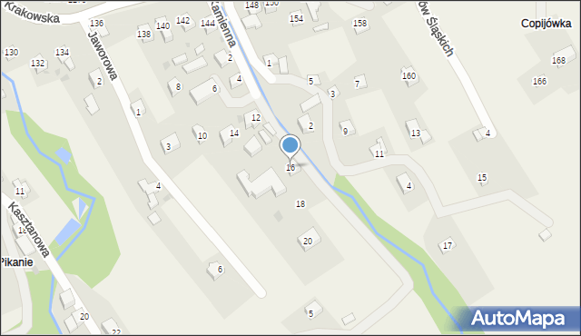Gilowice, Kamienna, 16, mapa Gilowice