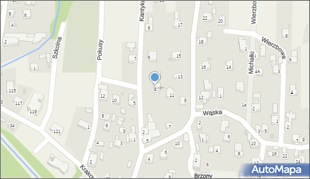 Gilowice, Kantykówka, 4, mapa Gilowice