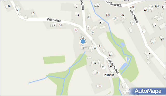 Gilowice, Kasztanowa, 8, mapa Gilowice