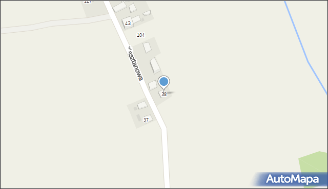 Głęboka, Kasztanowa, 16, mapa Głęboka