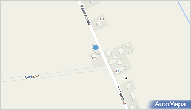 Głęboka, Kasztanowa, 23, mapa Głęboka