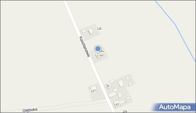 Głęboka, Kasztanowa, 34, mapa Głęboka