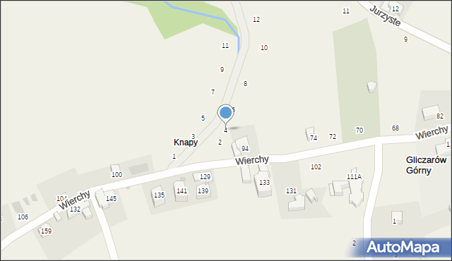 Gliczarów Górny, Kaniówka, 4, mapa Gliczarów Górny