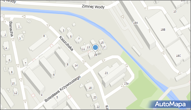 Gliwice, Kaszubska, 19, mapa Gliwic