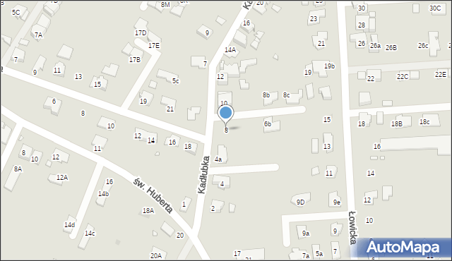 Gliwice, Kadłubka Wincentego, bp., 8, mapa Gliwic