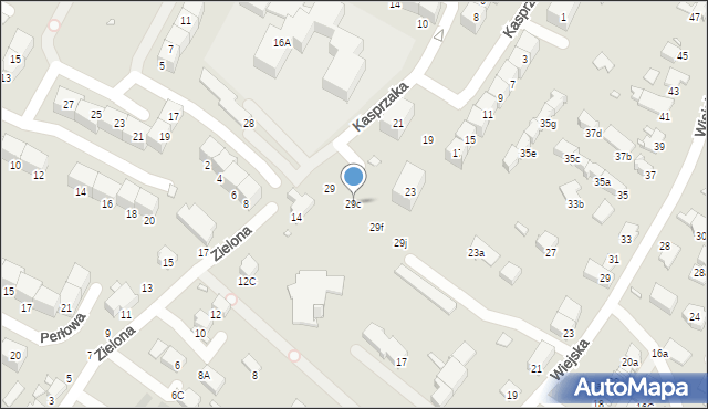 Gliwice, Kasprzaka Marcina, 29c, mapa Gliwic