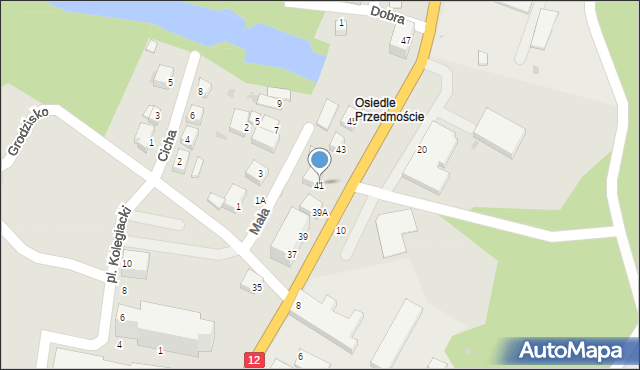 Głogów, Kamienna Droga, 41, mapa Głogów