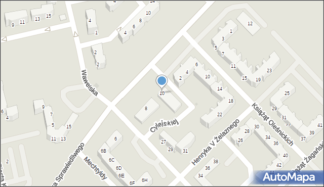 Głogów, Kazimierza Sprawiedliwego, 10, mapa Głogów