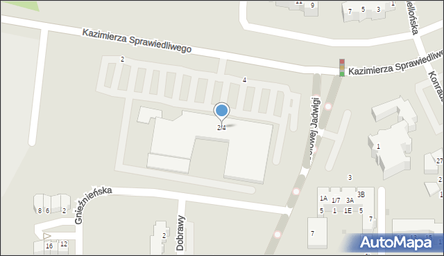 Głogów, Kazimierza Sprawiedliwego, 2/4, mapa Głogów