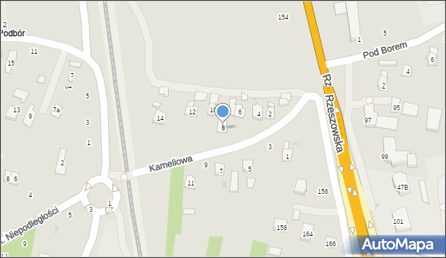Głogów Małopolski, Kameliowa, 8, mapa Głogów Małopolski