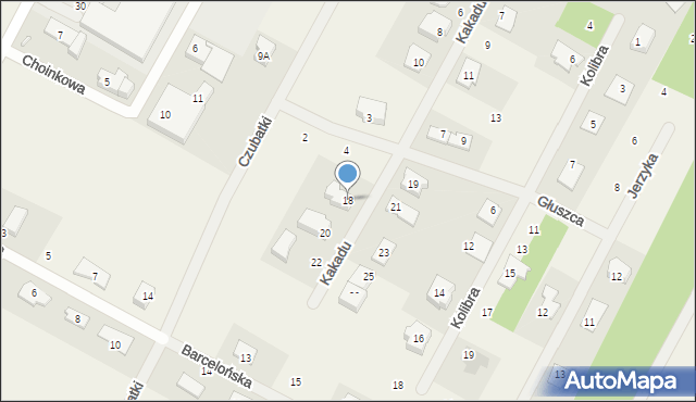 Głosków, Kakadu, 18, mapa Głosków
