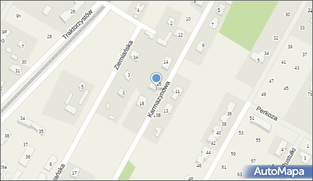 Głosków, Karmazynowa, 16A, mapa Głosków