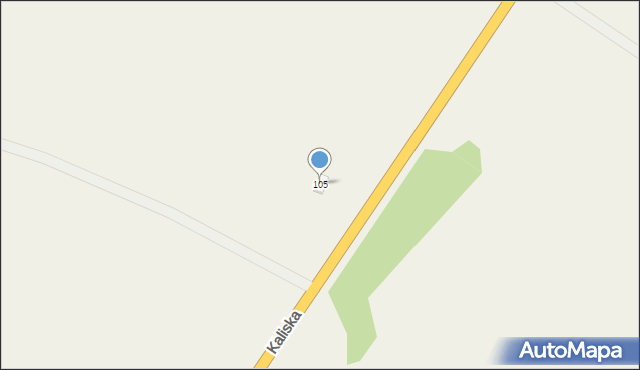 Główiew, Kaliska, 105, mapa Główiew