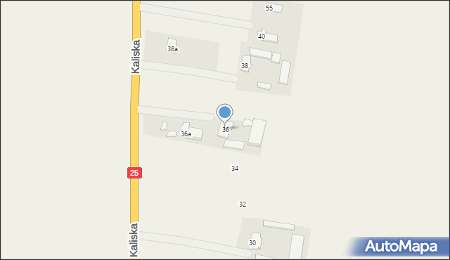 Główiew, Kaliska, 36, mapa Główiew