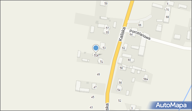 Główiew, Kaliska, 51a, mapa Główiew