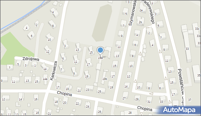 Głuchołazy, Karłowicza, 19a, mapa Głuchołazy