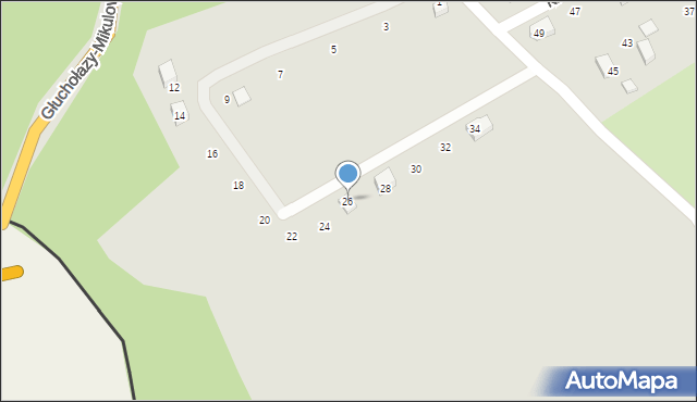 Głuchołazy, Kazimierza Jagiellończyka, 26, mapa Głuchołazy