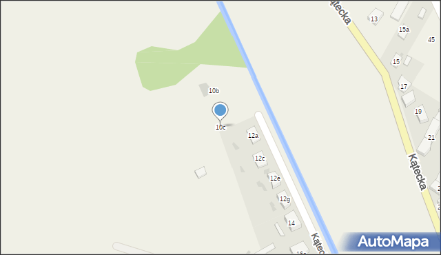 Gniechowice, Kątecka, 10c, mapa Gniechowice
