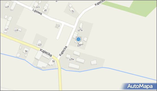 Gniechowice, Kątecka, 125, mapa Gniechowice