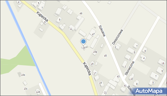 Gniechowice, Kątecka, 13, mapa Gniechowice