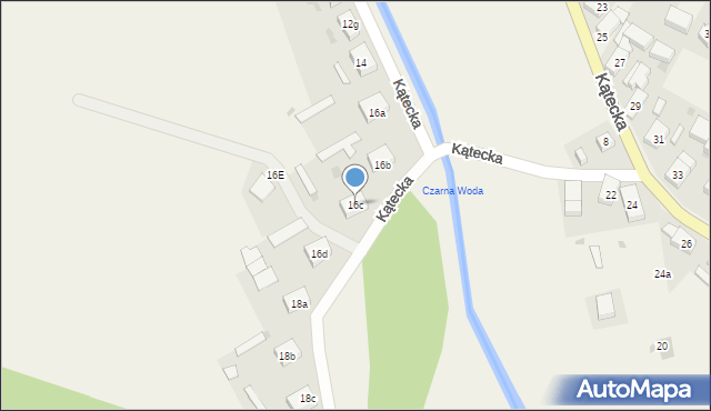 Gniechowice, Kątecka, 16c, mapa Gniechowice