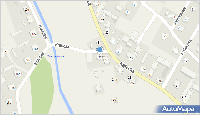 Gniechowice, Kątecka, 22, mapa Gniechowice