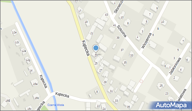 Gniechowice, Kątecka, 23, mapa Gniechowice